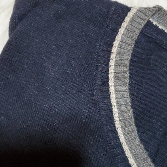 Age of Wisdom navy and gray lightweight  sweater L - Picture 3 of 6